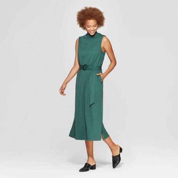 Prologue Dresses & Skirts - Prologue green belted midi dress